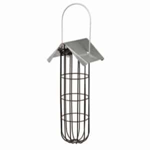 Utefuglautomat til 4stk meiseboller sort metall 11x10x25cm