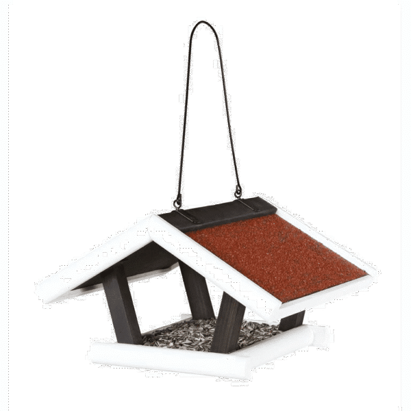 Natura hanging fugle automat 30 Ã— 18 Ã— 28 cm black/white