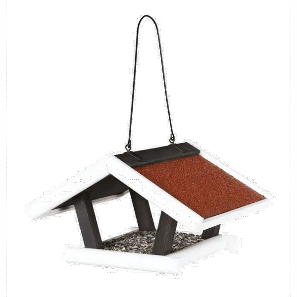 Natura hanging fugle automat 30 Ã— 18 Ã— 28 cm black/white