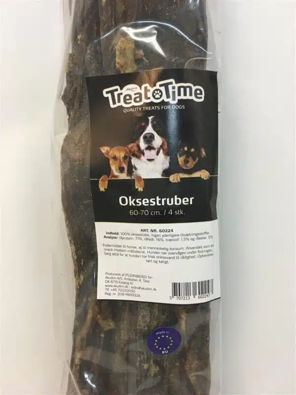 Oksestrupe til hund 60-70cm 4pk