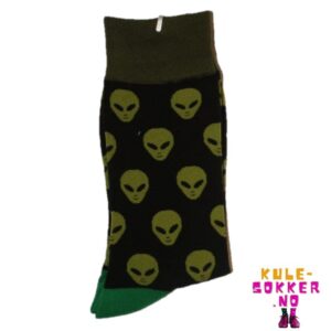 Sokk med Alien Hoder Grønn