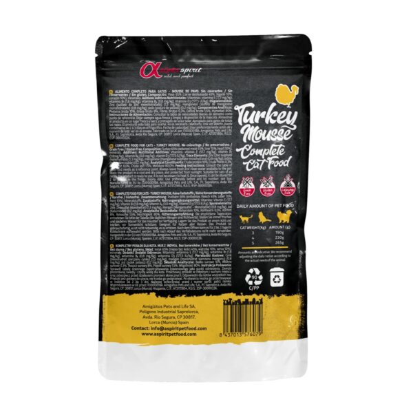 Alpha Spirit - Mousse - Kalkun - Monoprotein VåtfÃ´r Katt