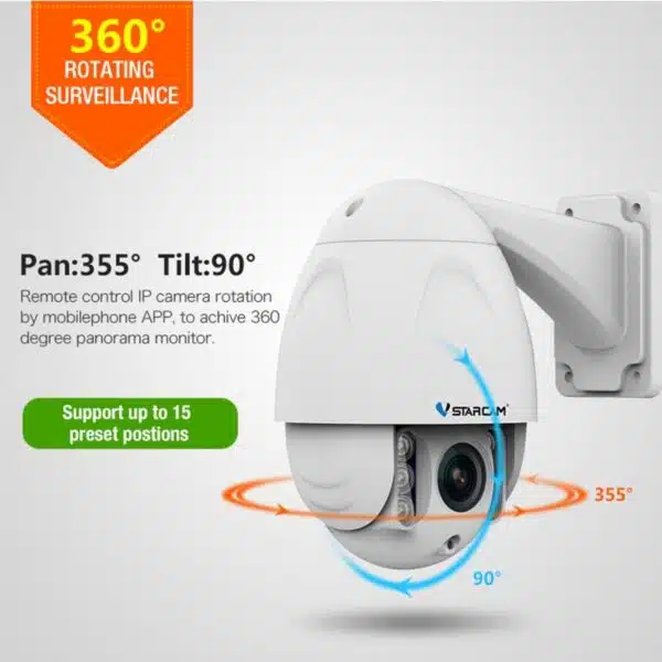 VSTARCAM C34S-X4 Vanntett utekamera Roterbart 2veis lyd