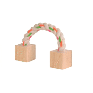 Bomull leketau med treklosser 20cm