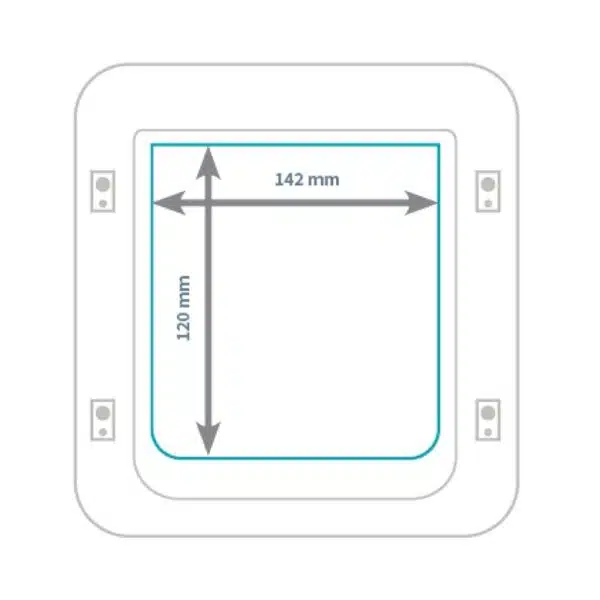 Kattedør Sureflap for Chip, Brun el. Hvit 14,2x12 Cm