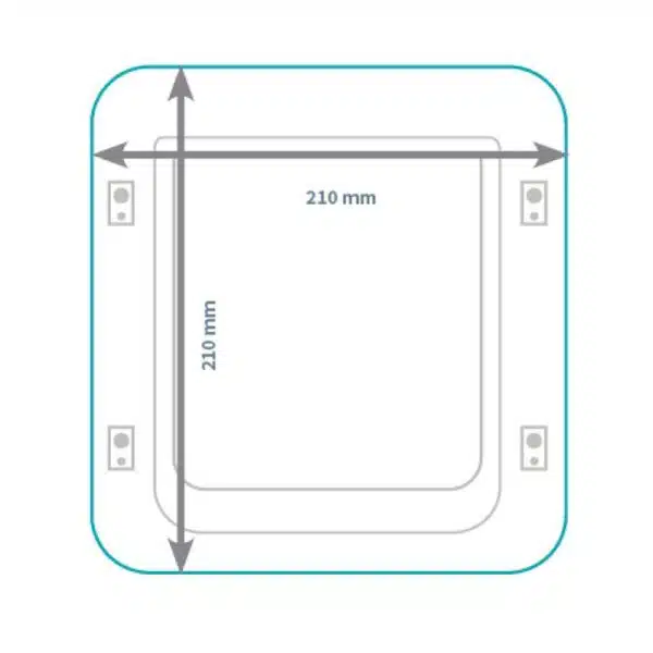 Kattedør Sureflap for Chip, Brun el. Hvit 14,2x12 Cm