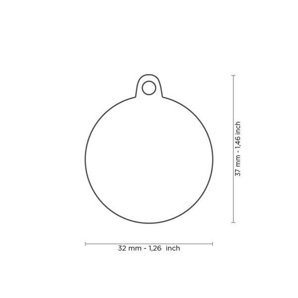Myfamily Shine Circle Glitter ID tag