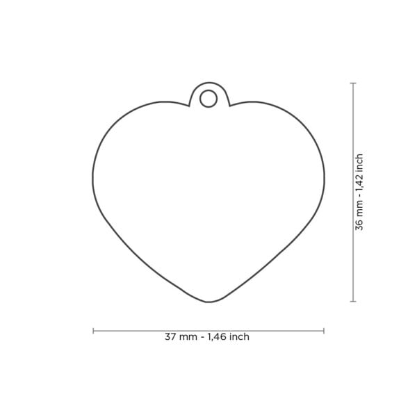 Myfamily Shine Hjerte Glitter ID Tag