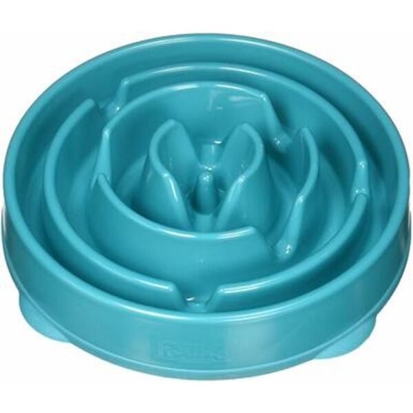 OH Matskål Fun Feeder Slow Bowl Spis-Sakte-Skål Turkis (2 størrelser)