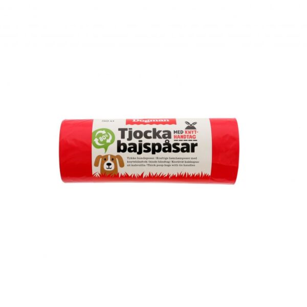 Slitesterk hundepose med knytehåndtak