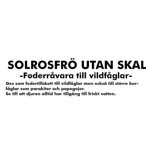 Solsikkefrø uten skall 800g