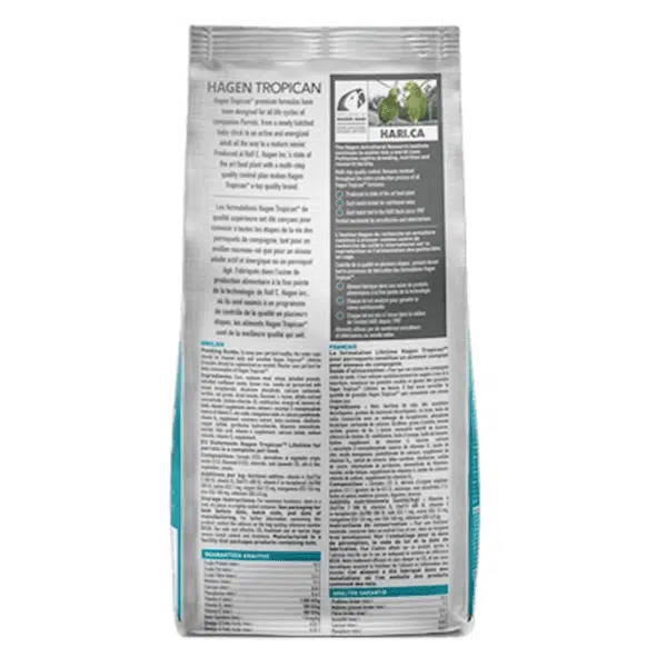 Tropican fullfÃ´rpellets papegøyer, Lifetime formula
