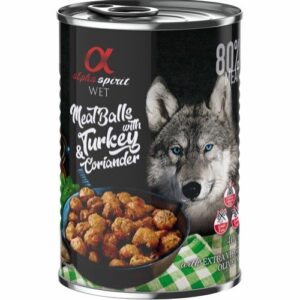 Alpha Spirit Kjøttboller med kalkun og koriander - VåtfÃ´r Hund 6 x 400g