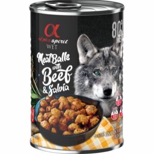 Alpha Spirit Kjøttboller med biff og salvia - VåtfÃ´r Hund 6 x 400g