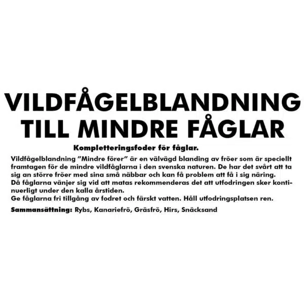 Villfuglblanding Luksus Serinus til mindre fugler
