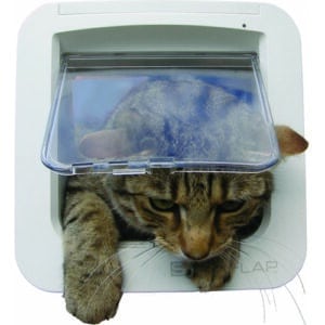 Kattedør Sureflap for Chip, Brun el. Hvit 14,2x12 Cm