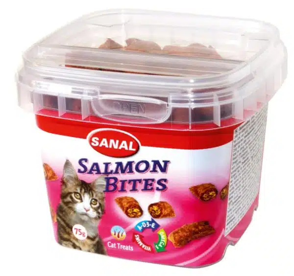 Sanal Salmon Bites katt 75g
