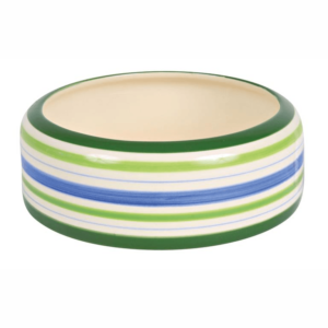 Matskål keramikk med striper