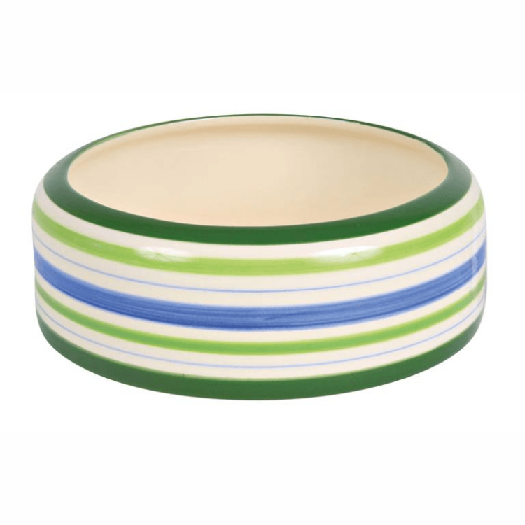 Matskål keramikk med striper