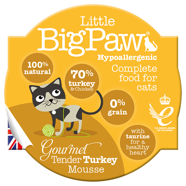 little big paw gourmet tender turkey mousse våtfôr