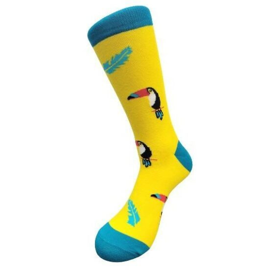 Tucan sokk i gul og blå
