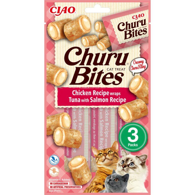 Ciao Churu snacks biter katt Kylling og Tunfisk med Laks, 3stk