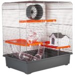 Ola hamsterbur grå-orange 49.5x32.5x52.5cm