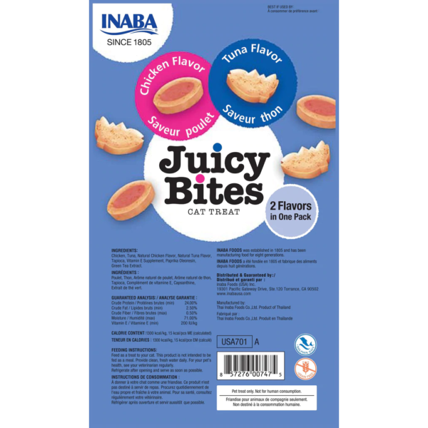 Inaba Churu Juicy Bites snacks for katt kylling-tunfisk