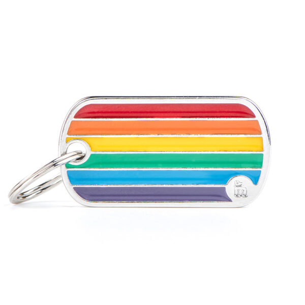 Myfamily Rainbow Flagg ID tag