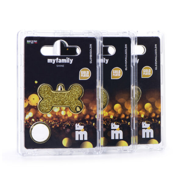 Myfamily Shine Circle Glitter ID tag