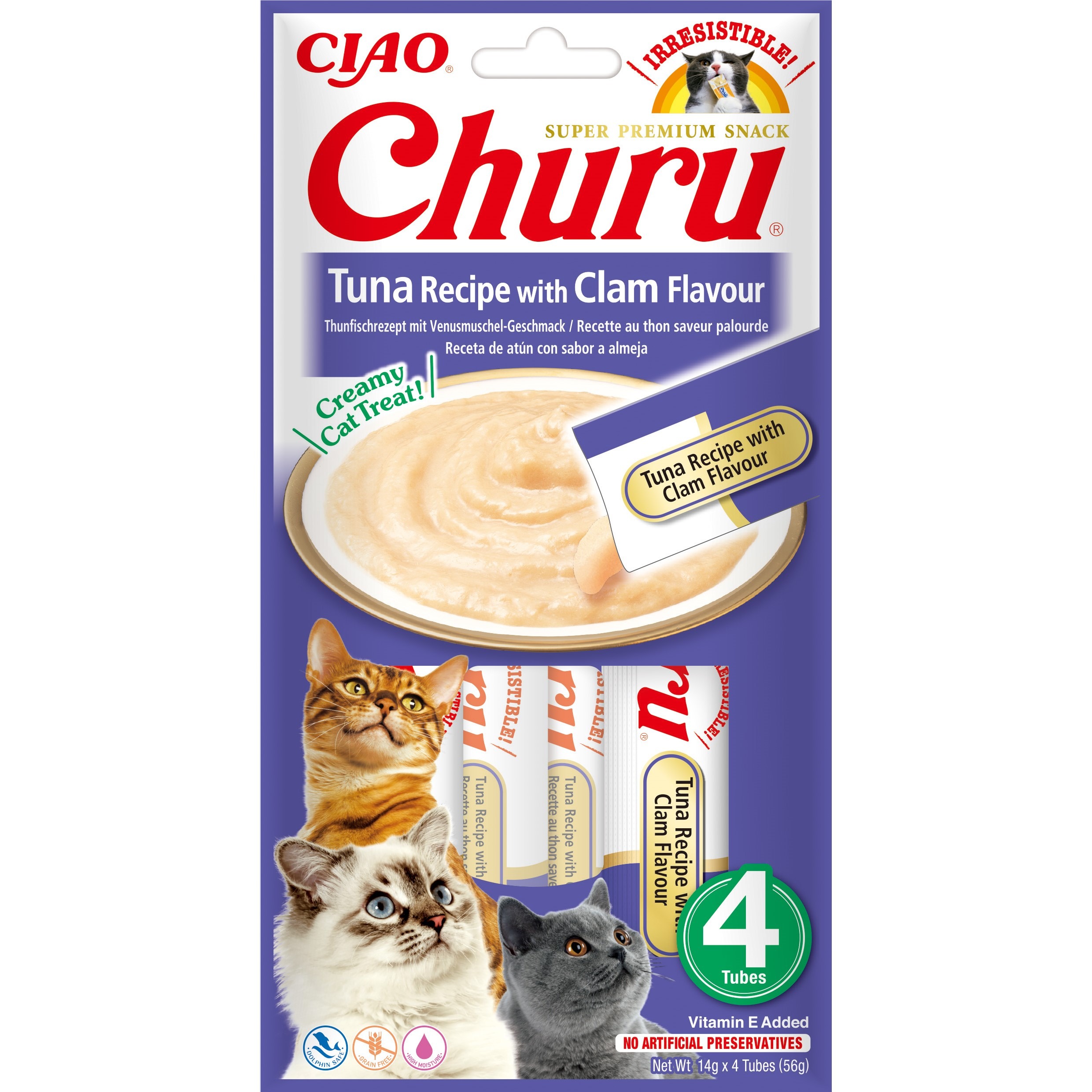 Ciao Churu katt Tunfisk med musling smak, 4stk