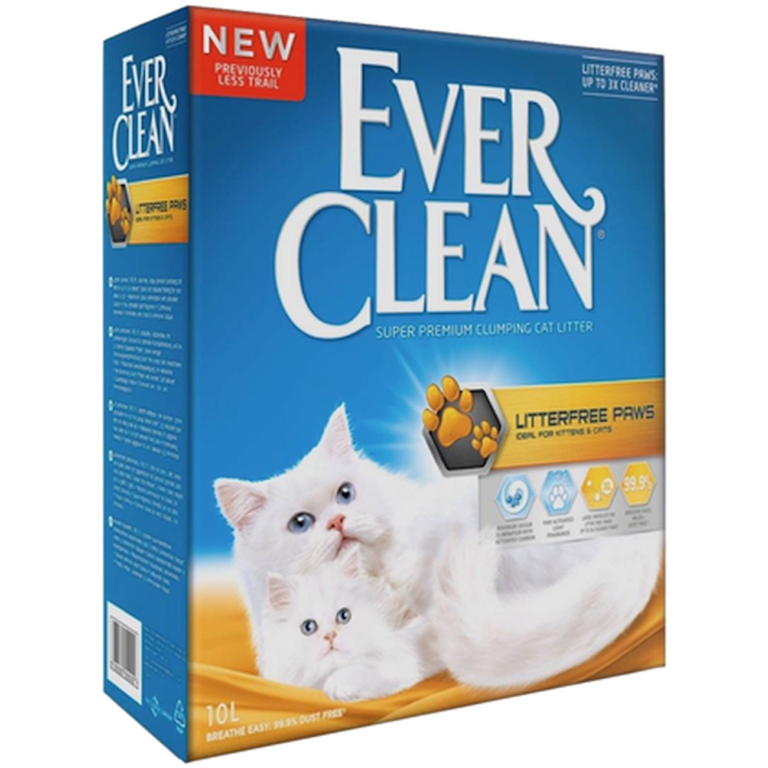 Ever Clean Litter Free Paws kattesand, 10 ltr..