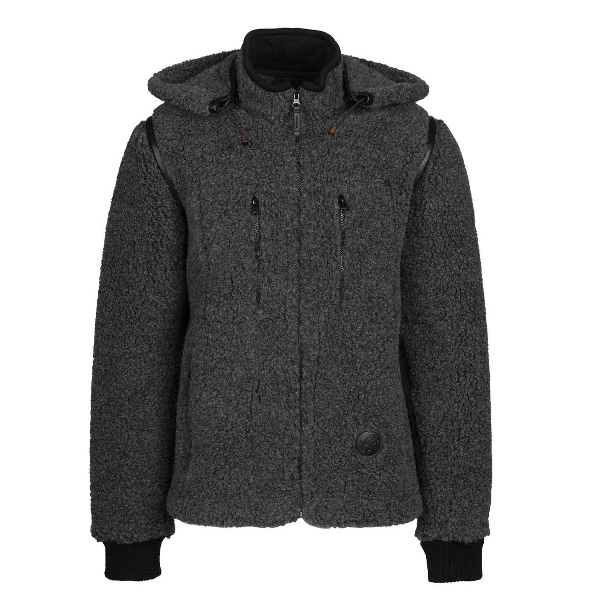 Canelana Multi Ulljakke - 100% ull - Medium , Grå