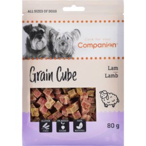 Companion godbiter hund Grain cube lam-80 gram