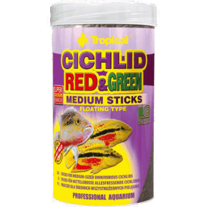 Tropical cichild red-green sticks medium