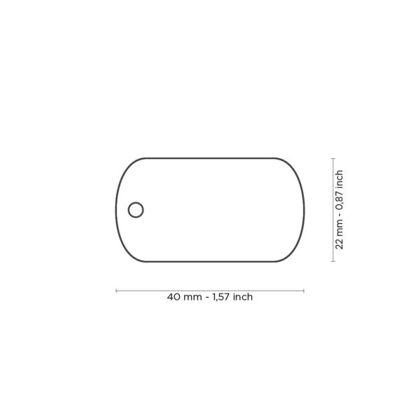 Myfamily Basic Militær merke ID tag aluminium